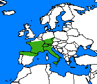 Azuré du thym. Repartition.