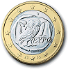 Chouette chevêche. Monnaie un euro.