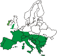 Petit rhinolophe. Repartition.