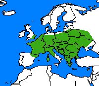 Argus bleu nacre. Répartition. Cliquer pour agrandir l'image.