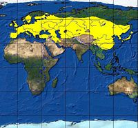 Blaireau d'Europe. Répartition. Cliquer pour agrandir l'image.