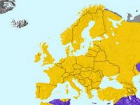 Coucou gris. Répartition. Cliquer pour agrandir l'image.