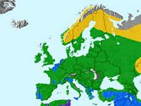 Épervier d'Europe. Répartition. Cliquer pour agrandir l'image.