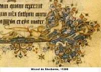 Furet. Enluminure missel de sherborne. Cliquer pour agrandir l'image.