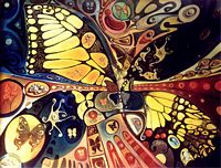Machaon. Peinture. Cliquer pour agrandir l'image.