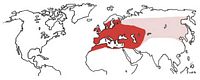 Tircis. Répartition. Cliquer pour agrandir l'image.