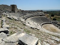 Le site archéologique de Milet en Anatolie. Le théâtre antique. Cliquer pour agrandir l'image dans Adobe Stock (nouvel onglet).