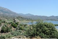 Le lac de Bafa en Anatolie. Vu depuis la rive est du lac de Bafa. Cliquer pour agrandir l'image.