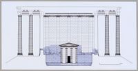 Le site de Didymes en Anatolie. Plan du pronaos. Cliquer pour agrandir l'image.