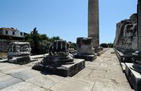 Le site de Didymes en Anatolie. Le péristyle côté sud-est. Cliquer pour agrandir l'image.