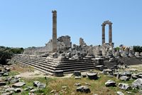 Le site de Didymes en Anatolie. Angle est du temple. Cliquer pour agrandir l'image.
