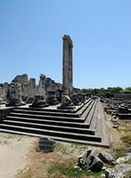 Le site de Didymes en Anatolie. Le péristyle du côté nord-ouest. Cliquer pour agrandir l'image.