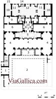 Les quartiers périphériques d'Éphèse en Anatolie. Plan du gymnase de Vedius. Cliquer pour agrandir l'image.