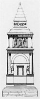 Le quartier civique d’Éphèse en Anatolie. Reconstitution du monument à Memmius. Cliquer pour agrandir l'image.