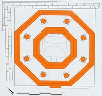 Le quartier résidentiel d'Éphèse en Anatolie. Plan de l'Octogone. Cliquer pour agrandir l'image.