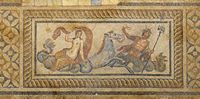 Le quartier résidentiel d'Éphèse en Anatolie. Mosaïque d'une maison en terrasse (auteur Kenneth Fairfax). Cliquer pour agrandir l'image.