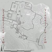 Le site archéologique d'Éphèse en Anatolie. Plan du site. Cliquer pour agrandir l'image.