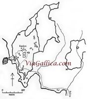Le site archéologique d'Héraclée en Anatolie. Plan du site. Cliquer pour agrandir l'image.