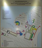 Le site archéologique de Milet en Anatolie. Centre de Milet sous l'empire romain. Cliquer pour agrandir l'image.