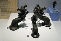 Le site archéologique de Milet en Anatolie. Griffons de bronze découverts à Milet. Cliquer pour agrandir l'image.