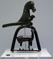 Le site archéologique de Milet en Anatolie. Cheval de bronze découvert à Milet. Cliquer pour agrandir l'image.