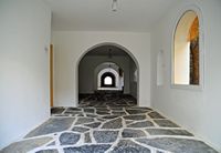 L'hôtel Salmakis à Bodrum en Anatolie. Couloir. Cliquer pour agrandir l'image.