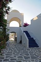 L'hôtel Salmakis à Bodrum en Anatolie. Belvédère. Cliquer pour agrandir l'image.