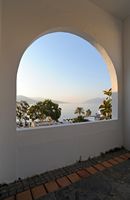 L'hôtel Salmakis à Bodrum en Anatolie. Belvédère. Cliquer pour agrandir l'image.