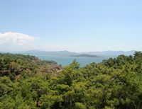 La ville de Dalyan en Anatolie. Le lac de Koycegiz. Cliquer pour agrandir l'image.