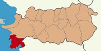 La ville de Didim en Anatolie. Situation du comté de Didim (auteur The Emirr). Cliquer pour agrandir l'image.