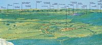 La Chaîne des Puys en Auvergne. Les volcans du sud-est de la Chaîne des Puys. Cliquer pour agrandir l'image.