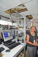 L'observatoire du Puy de Dôme en Auvergne.  le laboratoire de mesure des microparticules de l'observatoire du puy de Dôme. Cliquer pour agrandir l'image.