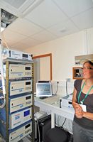 L'observatoire du Puy de Dôme en Auvergne.  le laboratoire de mesure des polluants de l'observatoire du puy de Dôme. Cliquer pour agrandir l'image.