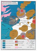 Le Puy de Lemptégy en Auvergne. carte volcanologique. Cliquer pour agrandir l'image.