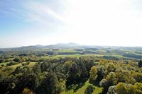 Roche_de_sauterre, Vue sur la chaîne des Puys. Cliquer pour agrandir l'image.