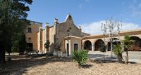 The Sanctuary of Cura de Randa Mallorca - The garden of the sanctuary. Click to enlarge the image in Adobe Stock (new tab).