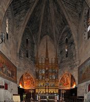 The town of Alcudia in Majorca - The choir of the church of Saint-Jacques. Click to enlarge the image in Adobe Stock (new tab).