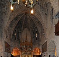 The town of Alcudia in Majorca - The choir of the church of Saint-Jacques. Click to enlarge the image in Adobe Stock (new tab).