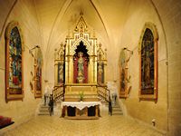 The town of Alcudia in Majorca - The Chapel of the Immaculate Conception of the church of Saint-Jacques. Click to enlarge the image in Adobe Stock (new tab).