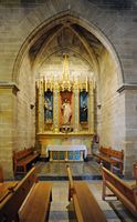 The town of Alcudia in Mallorca - Chapel of the Sacred Heart of Jesus Church Saint-Jacques. Click to enlarge the image in Adobe Stock (new tab).