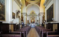 The town of Artà in Mallorca - Sant Salvador Sanctuary - The nave of the church of Sant Salvador. Click to enlarge the image in Adobe Stock (new tab).