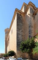 The town of Llucmajor in Mallorca - The St Michael's Church. Click to enlarge the image in Adobe Stock (new tab).