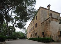 The Finca Els Calderers Sant Joan Mallorca - Front of the mansion. Click to enlarge the image in Adobe Stock (new tab).