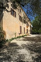 The Finca Els Calderers Sant Joan Mallorca - The main facade of the mansion, on the south. Click to enlarge the image in Adobe Stock (new tab).