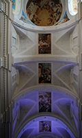 La Chartreuse de Valldemossa à Majorque. Plafond de l'église de la chartreuse. Cliquer pour agrandir l'image.