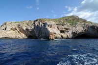L'île de Cabrera à Majorque. La grotte bleue. Cliquer pour agrandir l'image.