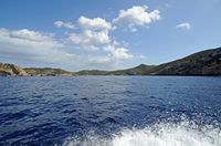 L'île de Cabrera à Majorque. La cala Santa Maria. Cliquer pour agrandir l'image.