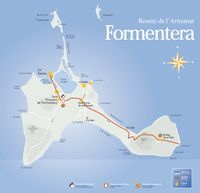 Formentera - Map of roads craft. Click to enlarge the image.