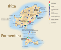 Ibiza Island - Tourist Map. Click to enlarge the image.