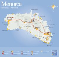 Menorca - Map of roads craft. Click to enlarge the image.